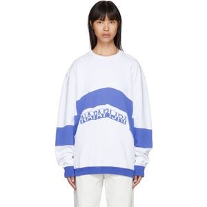 NAPA by Martine Rose White and Blue Bacchus Sweatshirt